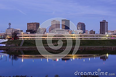 Evening in Dayton, Ohio Stock Photo