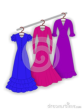 Evening dresses Stock Photo