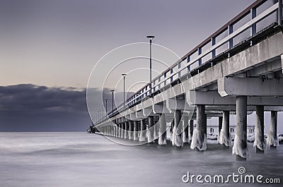 Evening At The Freezing Baltics Sea Stock Photo