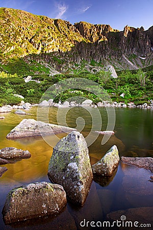 Evening in Giant mountains Stock Photo