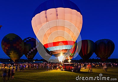 Evening Glow Hot Air Balloon Festival Editorial Stock Photo