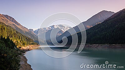 Evening at Gepatsch Reservoir in the Kauner valley Tyrol, Austria Stock Photo