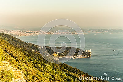 Evening in the gulf of trieste Stock Photo