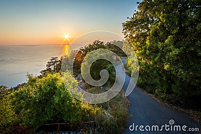Evening in the gulf of trieste Stock Photo