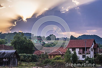 Kotraza village in Serbia, Moravica region Stock Photo