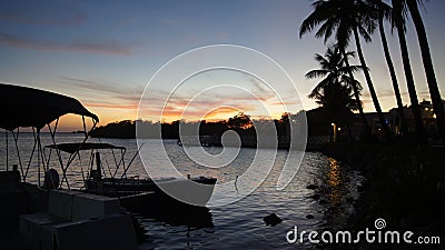 Evening in La Parguera, Puerto Rico. Caribbean Stock Photo