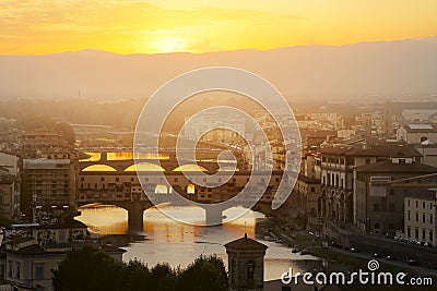 Evening over the Florence Stock Photo