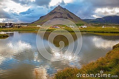 Evening in Polar region Stock Photo