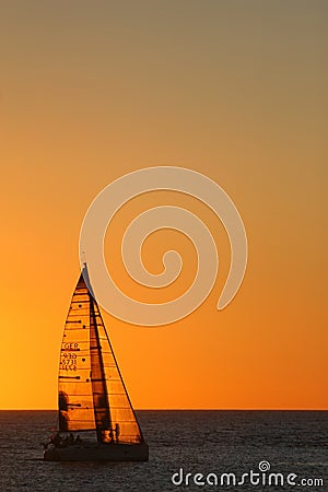 Evening sail Stock Photo