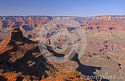 Evening Shadows in the Grand Canyon Stock Photo