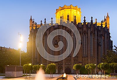 Evening view of Cathedral of Mary Immaculate Stock Photo