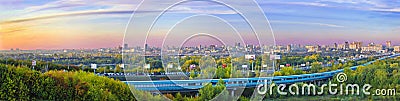 Panorama of the city of Novosibirsk Editorial Stock Photo