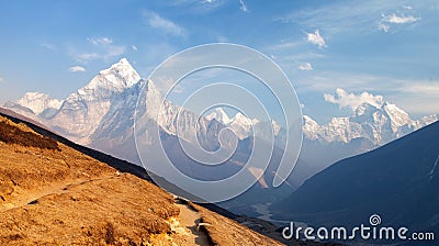 mount Ama Dablam on the way to Mount Everest Base Camp Stock Photo