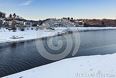 Lake Rursee At Rurberg, Germany Stock Photo