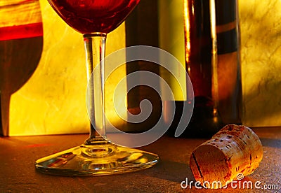 Evening wine Stock Photo