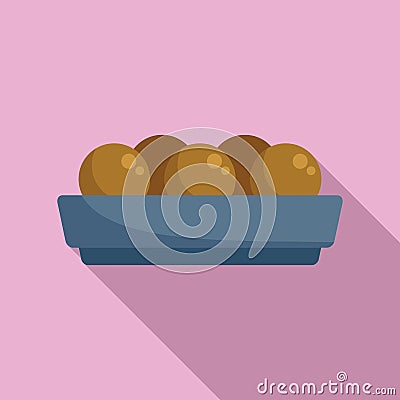 Event falafel icon flat vector. Cooking arabic Vector Illustration