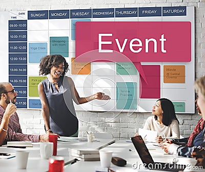 Event Happening Incident Occasion Schedule Concept Stock Photo