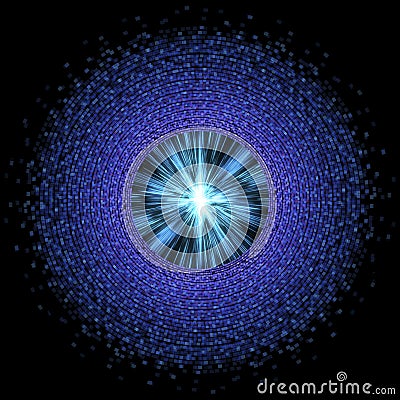 Event horizon, gravitational waves and spacetime concept. Time Warp - Time Dilation. Stock Photo