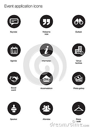 Event icons Vector Illustration