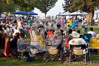 Event at Library Park Lakeport California Editorial Stock Photo