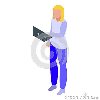 Event technical manager icon, isometric style Stock Photo