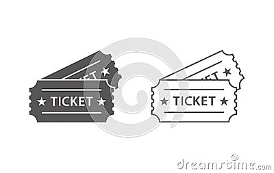 Event tickets icons 2 Vector Illustration