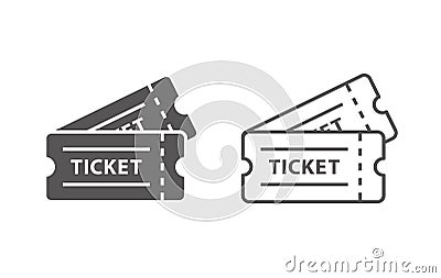 Event tickets vector icons Vector Illustration