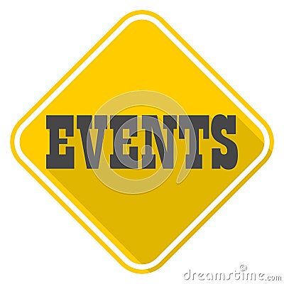 Events icon with long shadow Vector Illustration