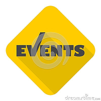 Events icon with long shadow Vector Illustration