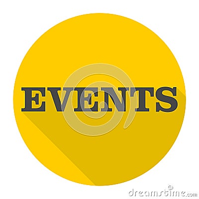 Events icon with long shadow Vector Illustration