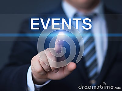 Events Planning Management Business Internet Networking Technology Concept Stock Photo