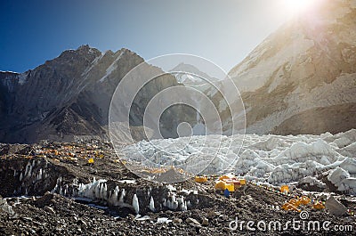 Everest Base Camp Stock Photo