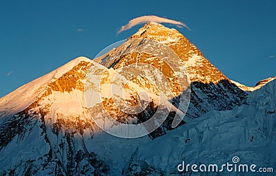 Everest from kala patthar Stock Photo