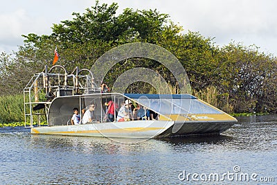 Everglades Fan Boats Editorial Stock Photo