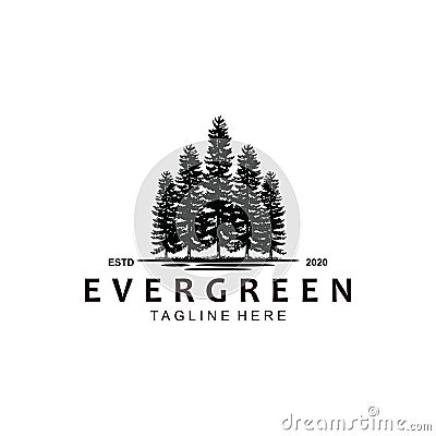 Evergreen logo design inspiration icon symbol Stock Photo