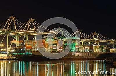 Evergreen Marine Corporation Container Ship Editorial Stock Photo