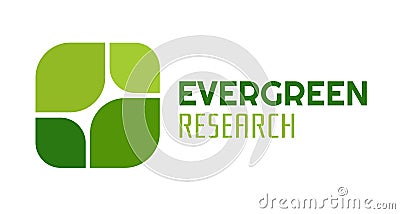 Evergreen Research Nature chlorophyll leaf logo concept design Vector Illustration