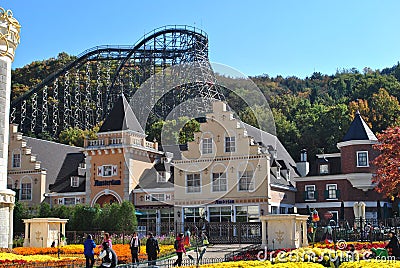 Everland amusement park Resort, South Korea Editorial Stock Photo