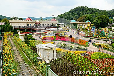 Everland Resort Amusement Park, South Korea Editorial Stock Photo