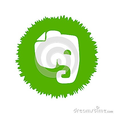 Evernote is an app designed for organizing, note taking, and archiving. Evernote logo . Kharkiv, Ukraine - Octrober, 2020 Editorial Stock Photo