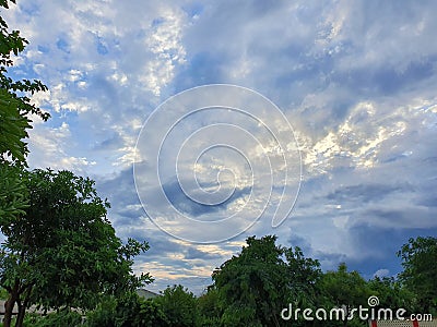 Every cloud has a silver lining Stock Photo