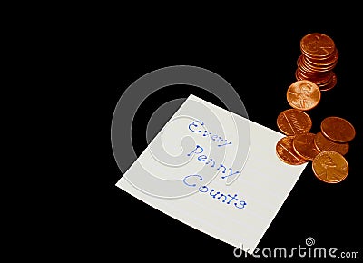 Every Penny Counts Stock Photo