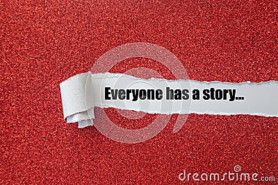 Everyone has a story Stock Photo