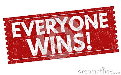 Everyone wins grunge rubber stamp Vector Illustration
