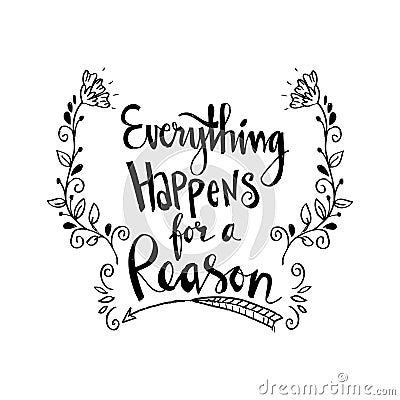 Everything happens for a reason Vector Illustration