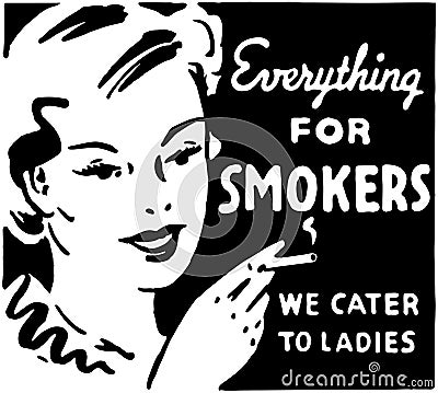 Everything For Smokers Vector Illustration