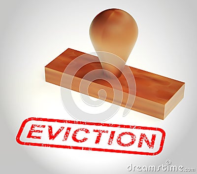 Eviction Notice Stamp Illustrates Losing House Due To Bankruptcy - 3d Illustration Stock Photo
