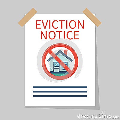 Eviction notice, vector Vector Illustration