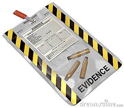 Evidence Bag Cartoon Illustration