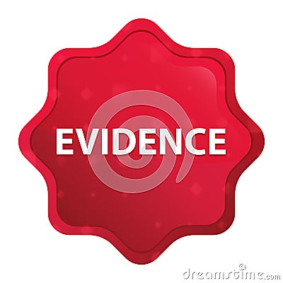 Evidence misty rose red starburst sticker button Stock Photo